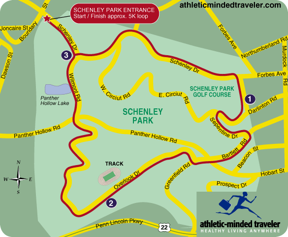 Schenley Park Route Athletic Minded Traveler Pittsburgh Schenley Park.GIF